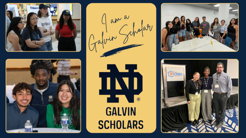 Notre Dame Galvin Scholars Collage of Student Photos